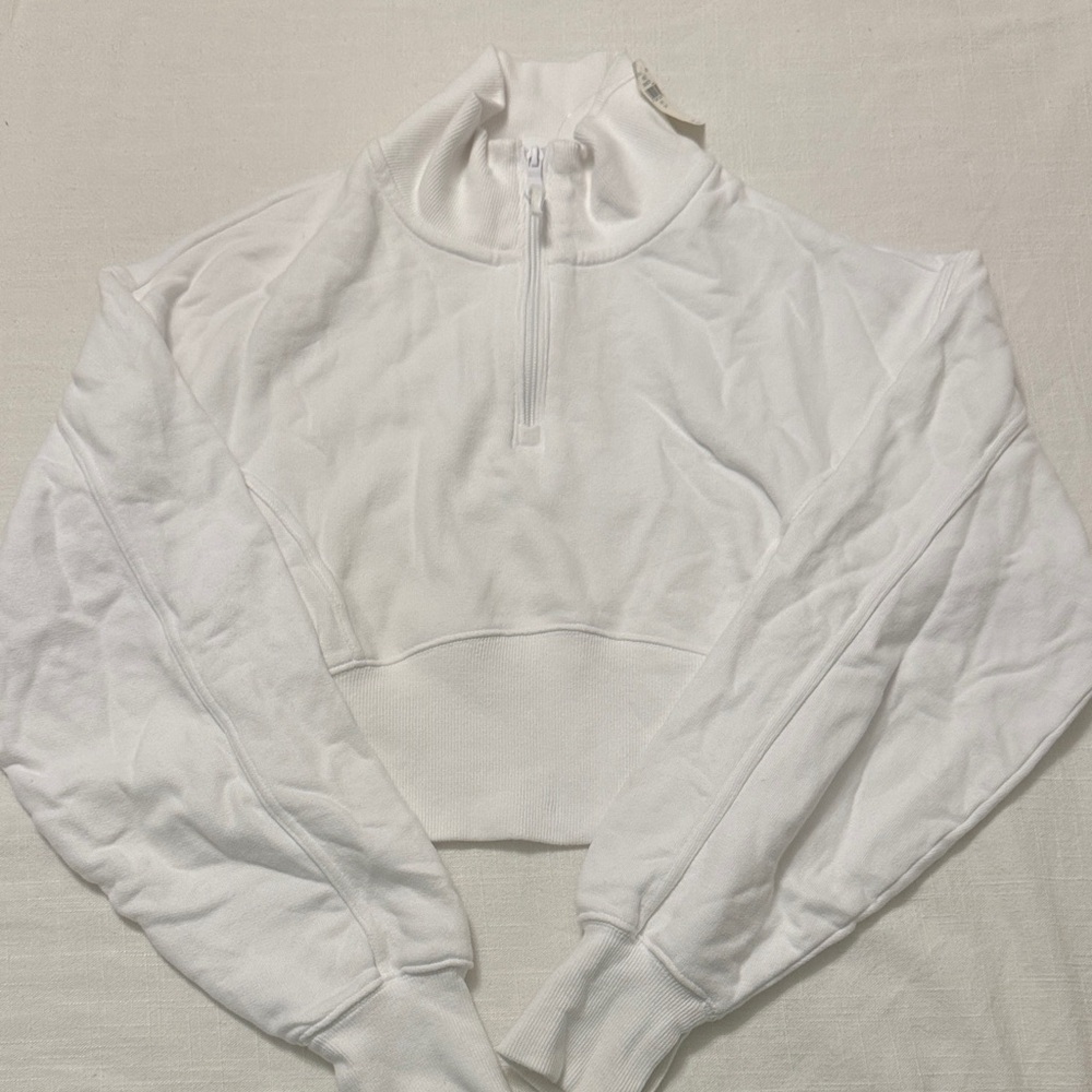 NWT aerie Half-Zip Cropped Pullover